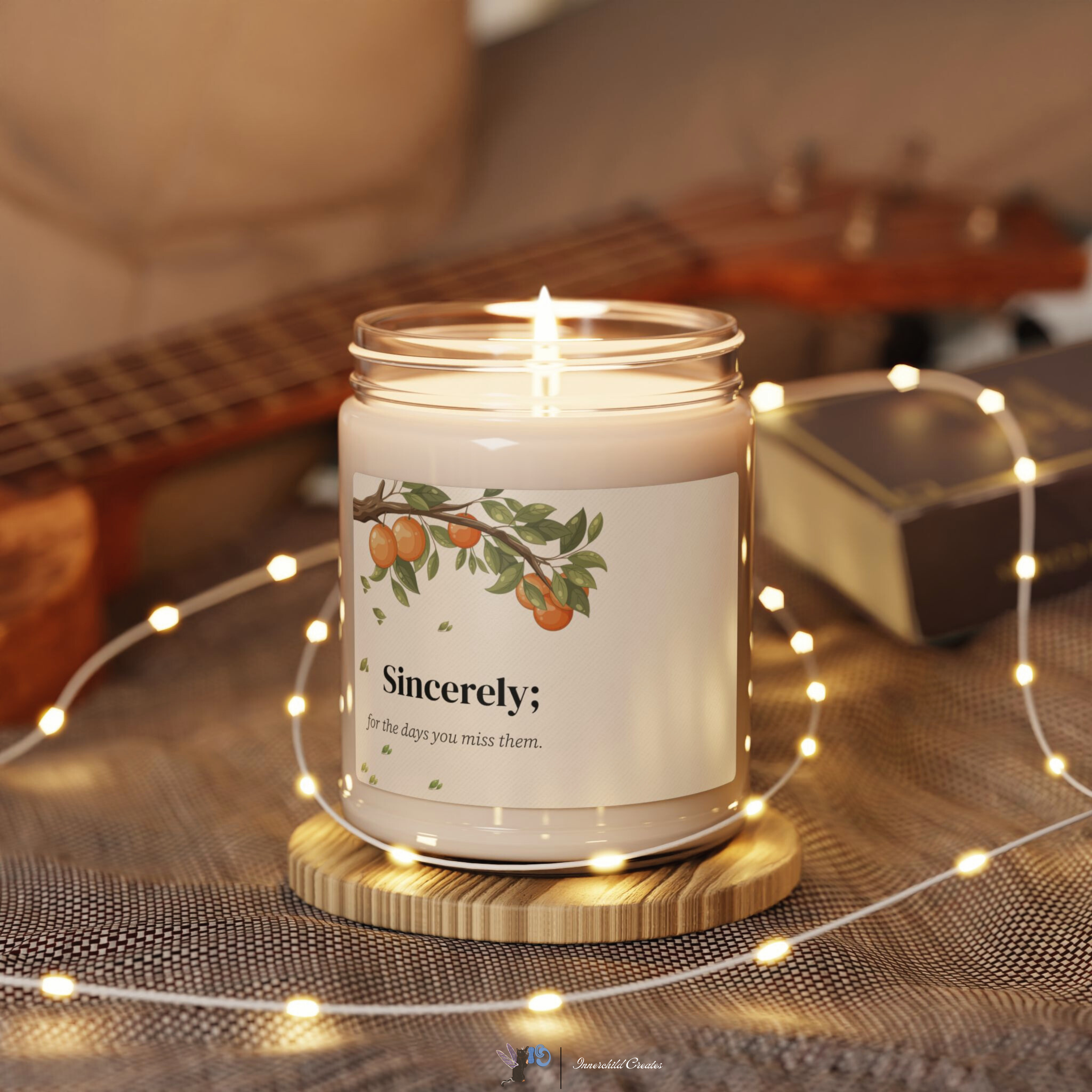 Sincerely; A Candle for the Days You Miss Them • Grief Candle • Memorial Candle • Healing Candle