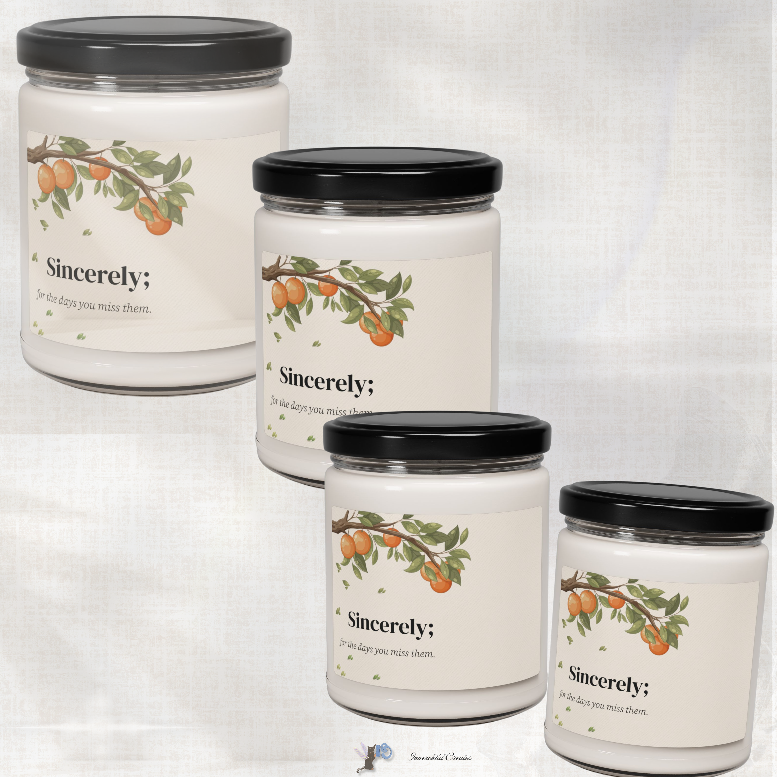 Sincerely; A Candle for the Days You Miss Them • Grief Candle • Memorial Candle • Healing Candle
