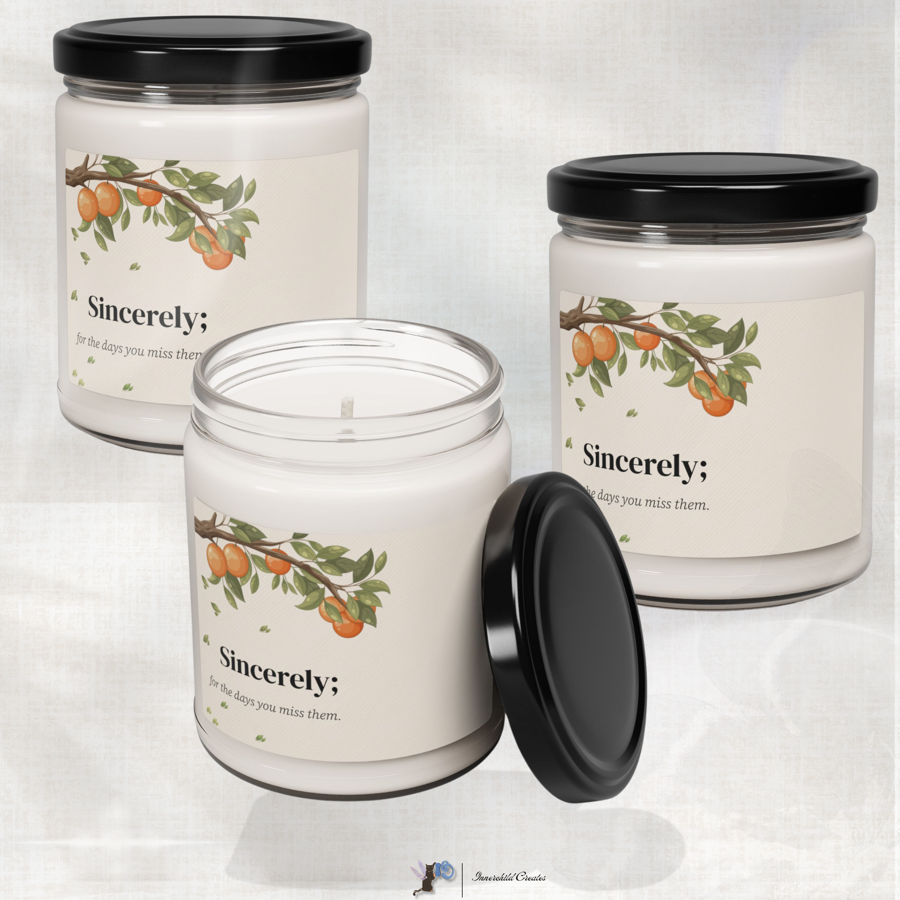 Sincerely; A Candle for the Days You Miss Them • Grief Candle • Memorial Candle • Healing Candle